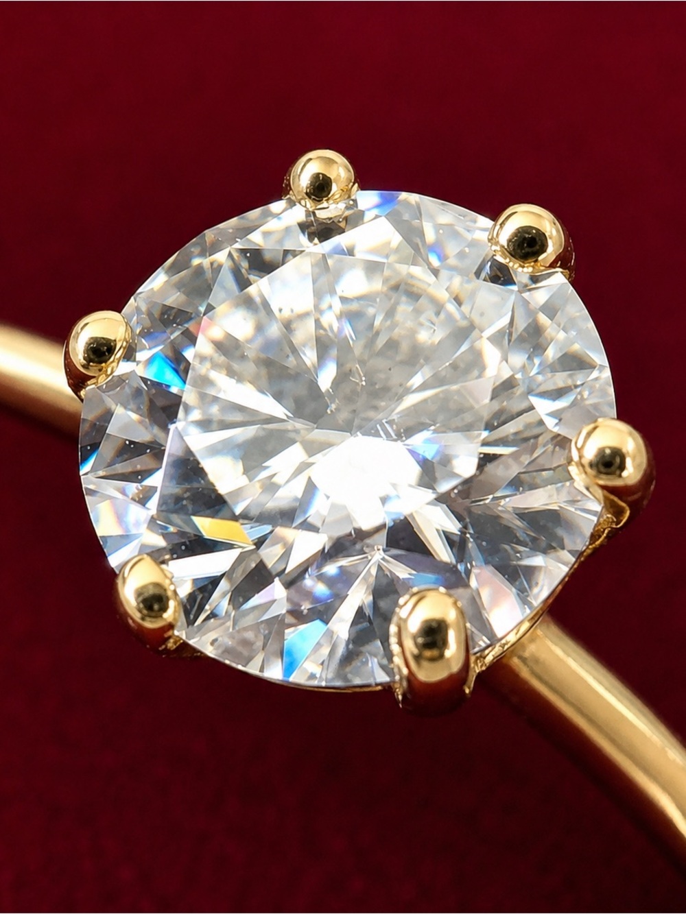 Classic Solitaire Round CZ Ring in Gold